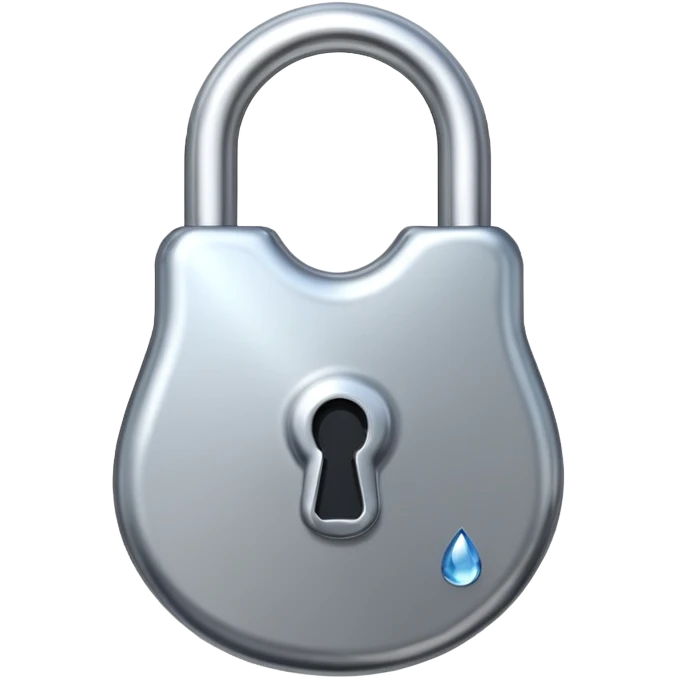 LOCK(WATERDROP SHAPED ）
 emoji