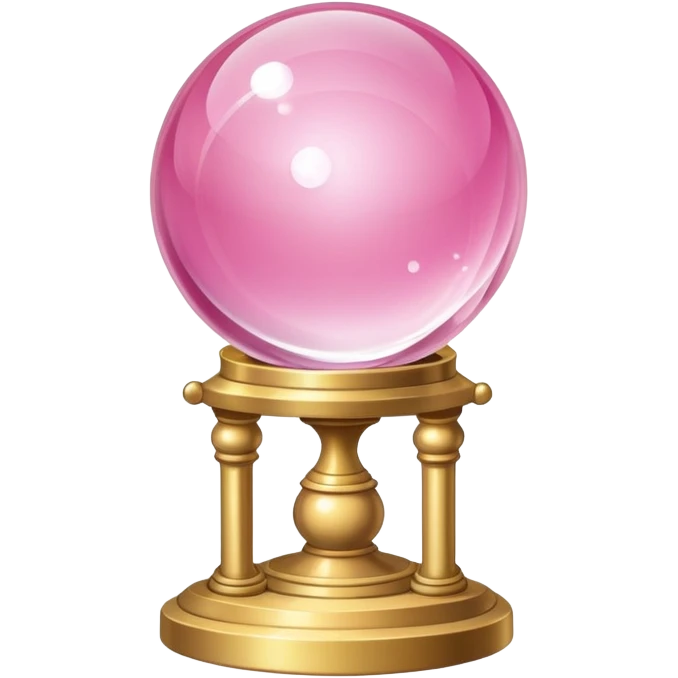 A pink crystal ball and tarot deck emoji