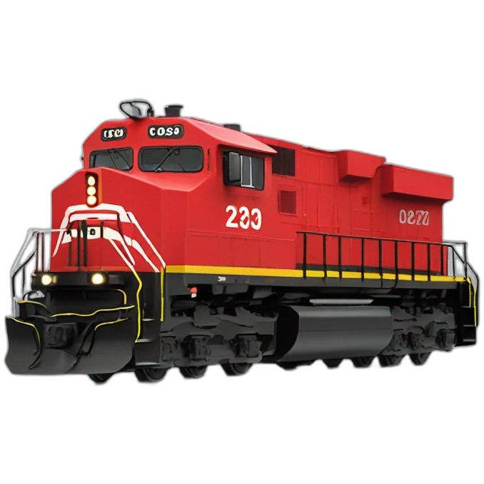 Red CP RAIL freight locomotive emoji