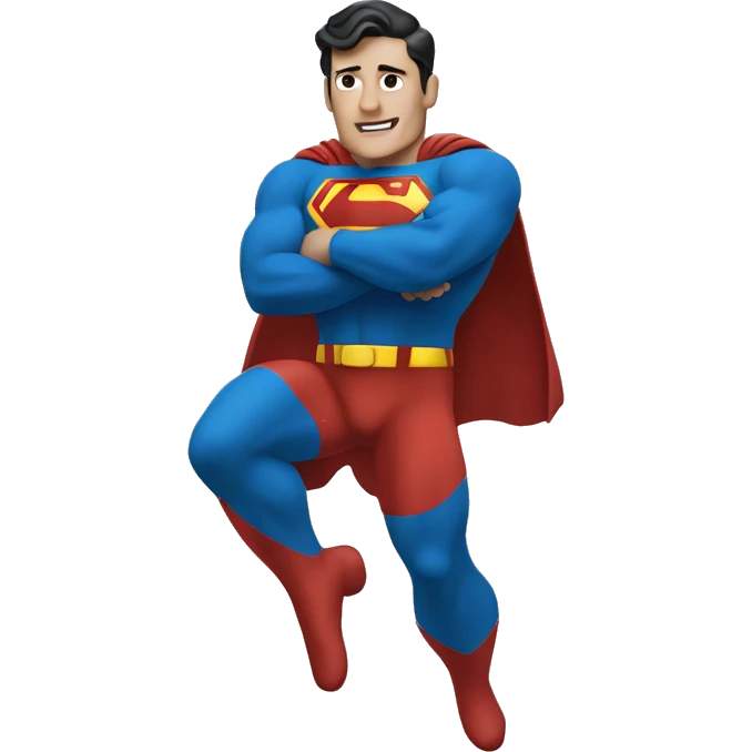 superman flying sideways with hands forward emoji