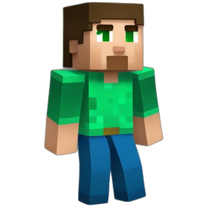 Minecraft steve player emoji