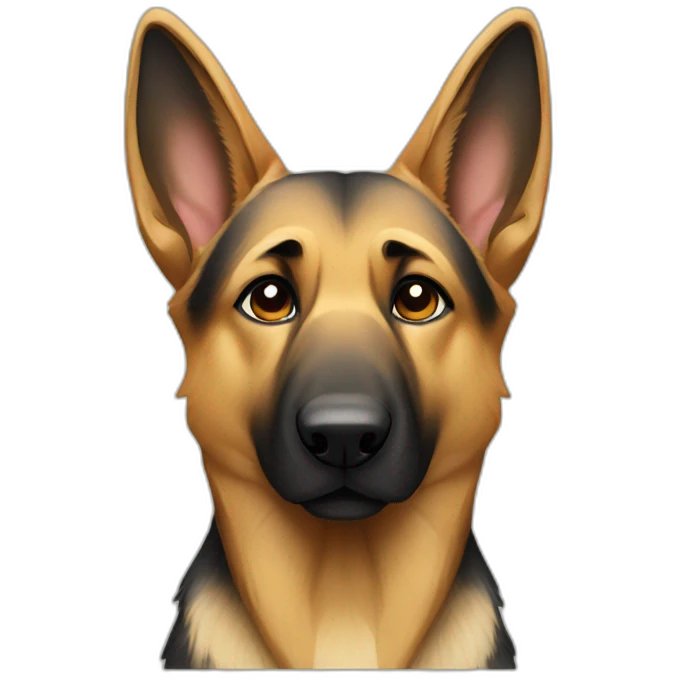 German shepherd praying emoji