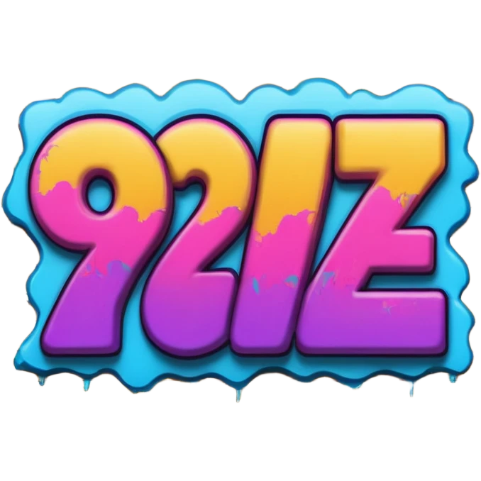 Граффити надпись: 72 emoji