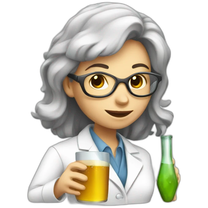 drinking women scientist emoji