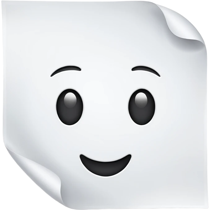 Paper without face emoji