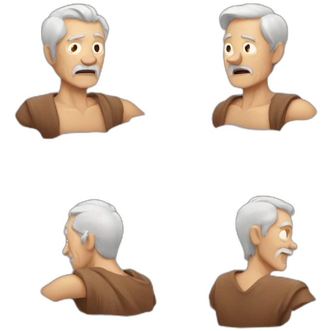 old man grabbing his chest emoji