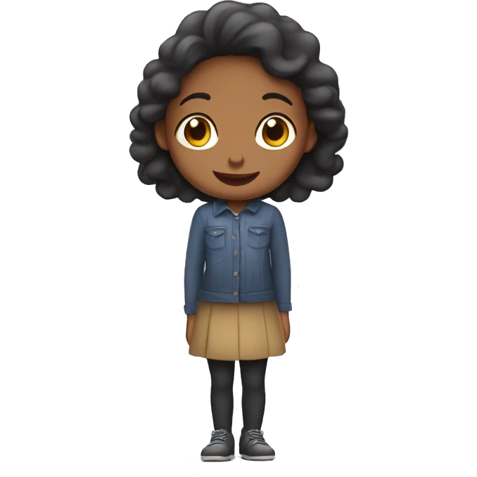 Une fille qui fait un cœur avec cest main emoji | AI Emoji Generator
