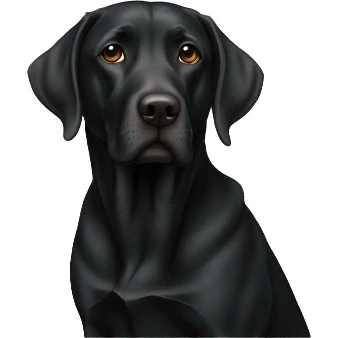 Black labador  emoji