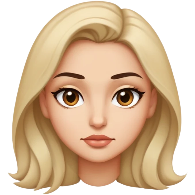 Sultry but subtle eyes, slightly squinting with a small smirk emoji