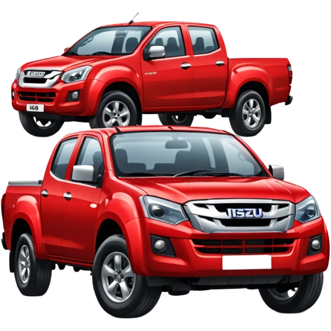 red isuzu d-max pickup truck emoji