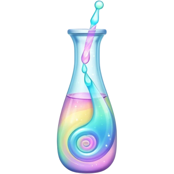 Sparkling pastel liquid in a vial emoji