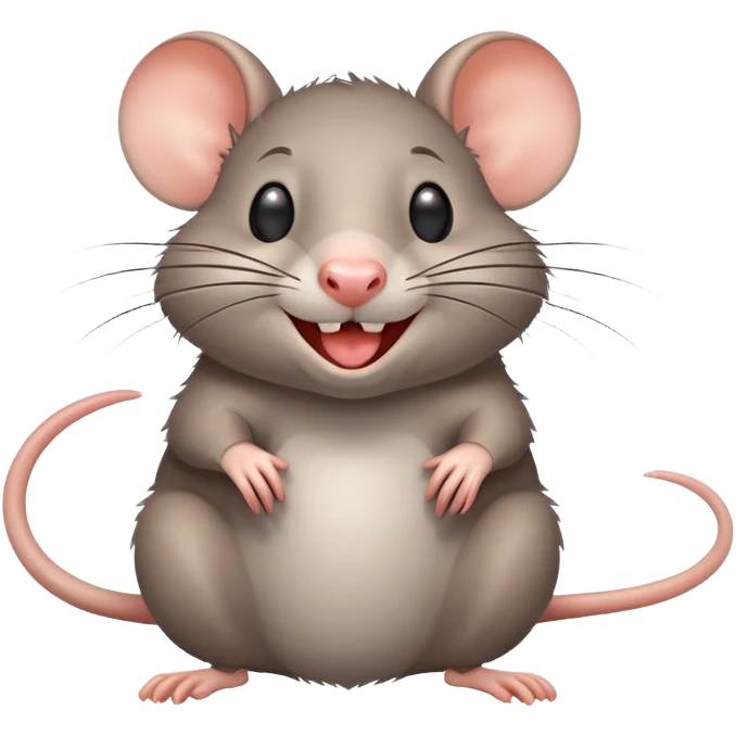 Happy comic rat emoji