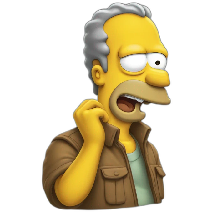 Hommes Simpson qui s'ennuie emoji