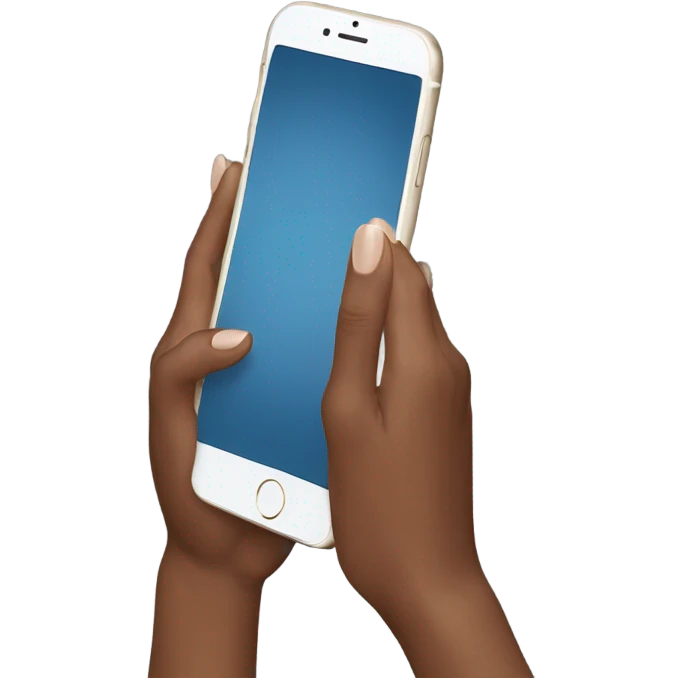 Lady’s left hand dropping iPhone 14 emoji
