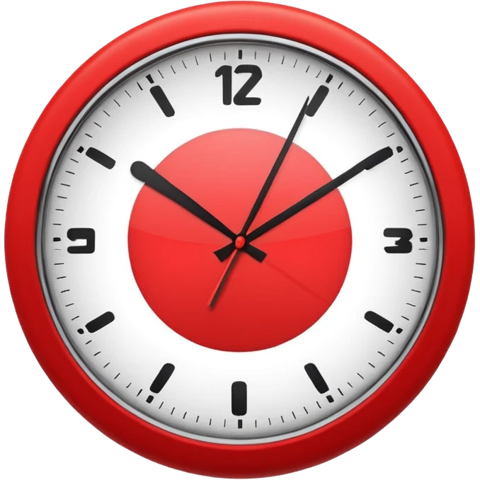 clock red modern emoji