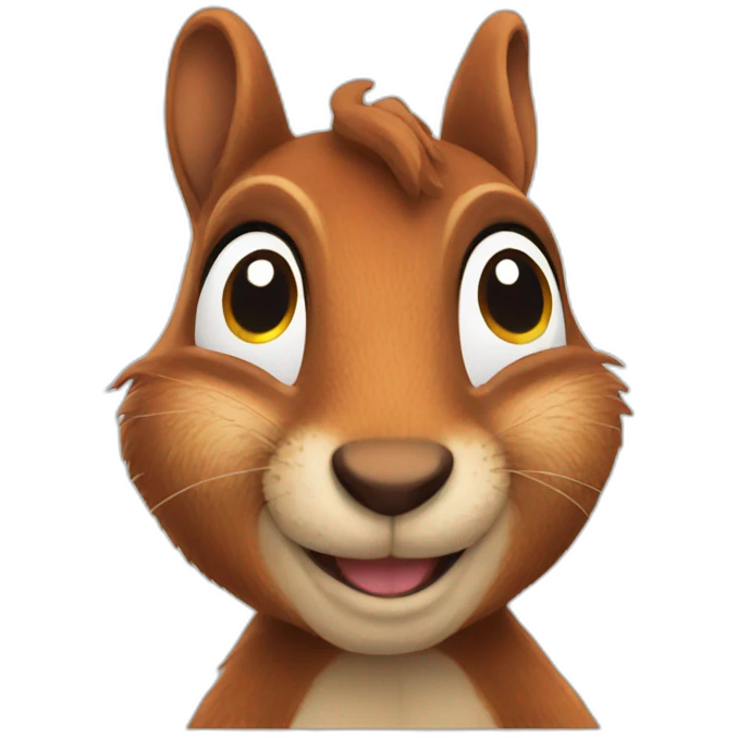 Silly squirrel emoji