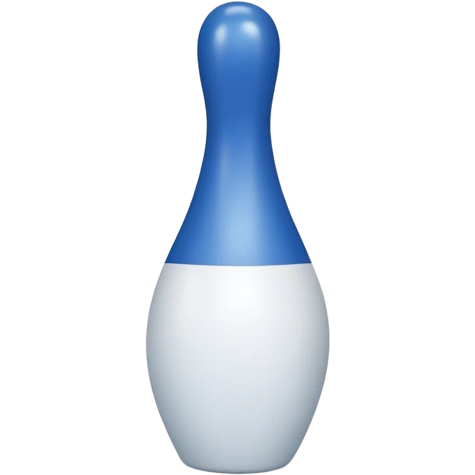 Blue bowling pin emoji