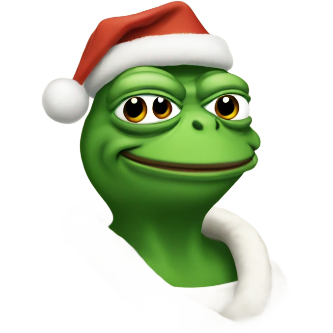 pepe with christmass emoji