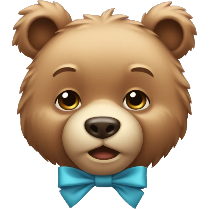 Bear with bow emoji