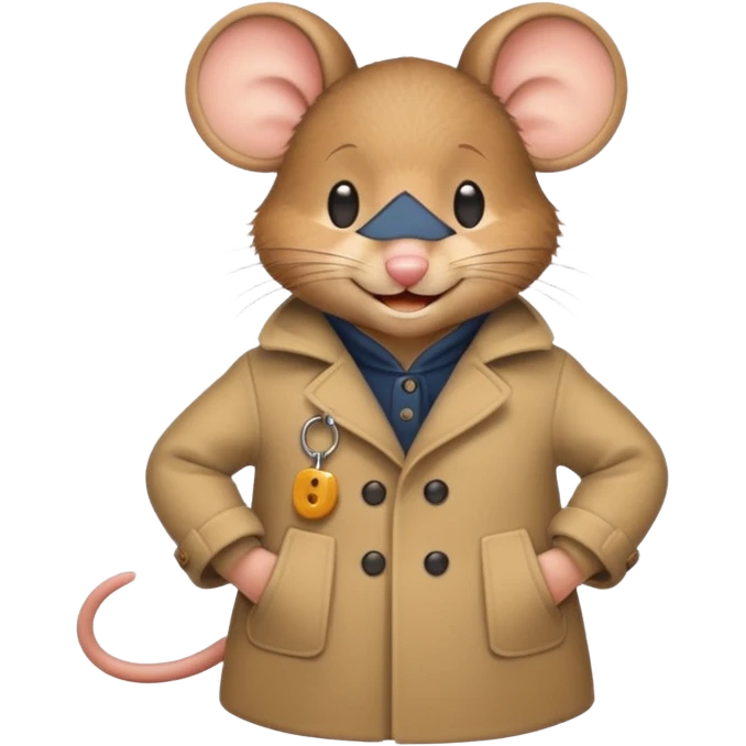 mouse wearing coat emoji