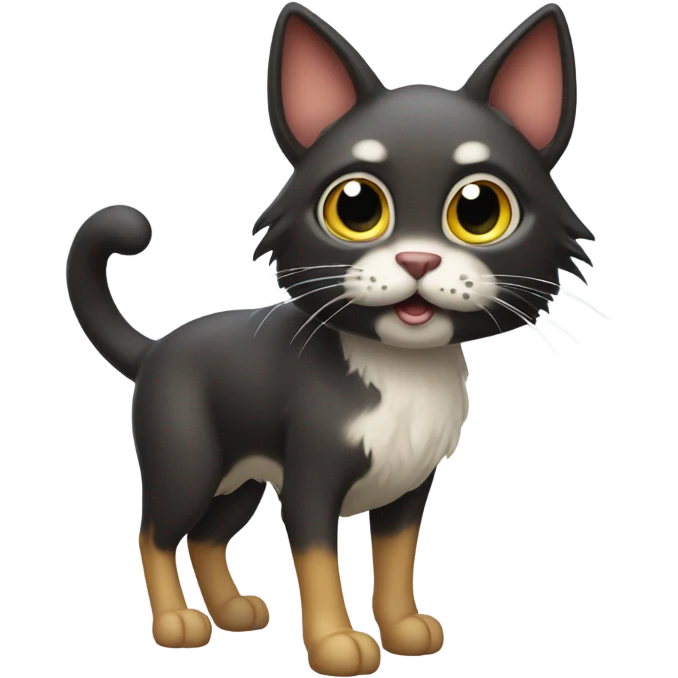 Cat mixed with dog emoji