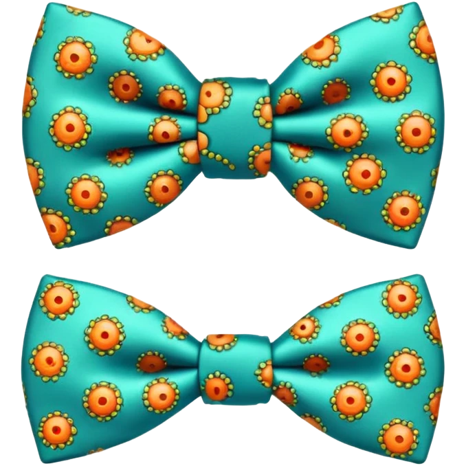 bowtie with virus pattern emoji