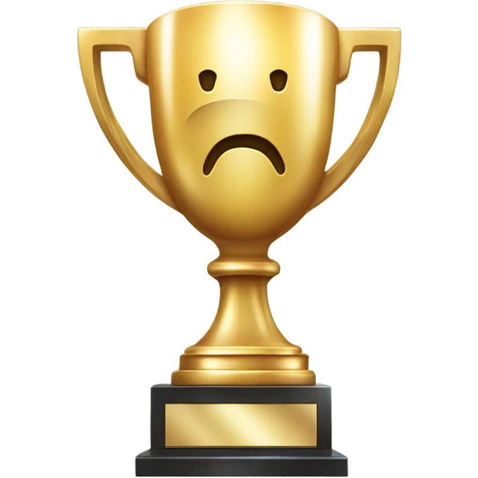A trophy with sparkling highlights
 emoji