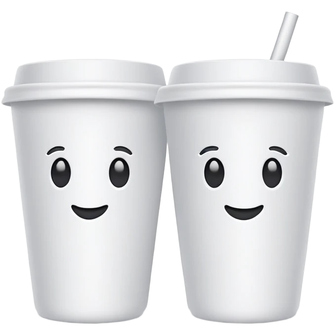 two styrofoam cups emoji