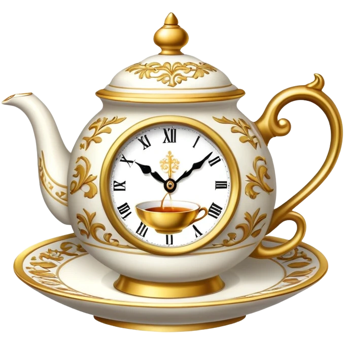 clock that tea emoji