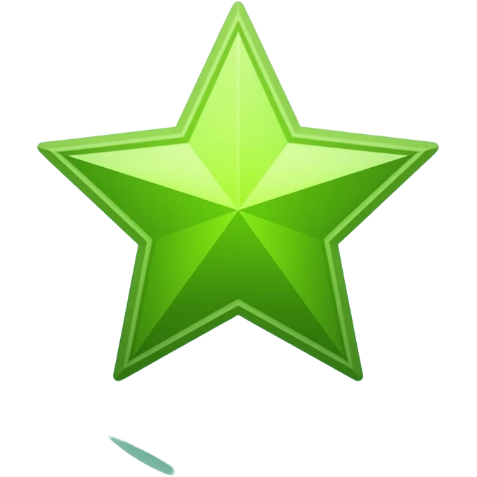 thinking bubble mint star emoji
