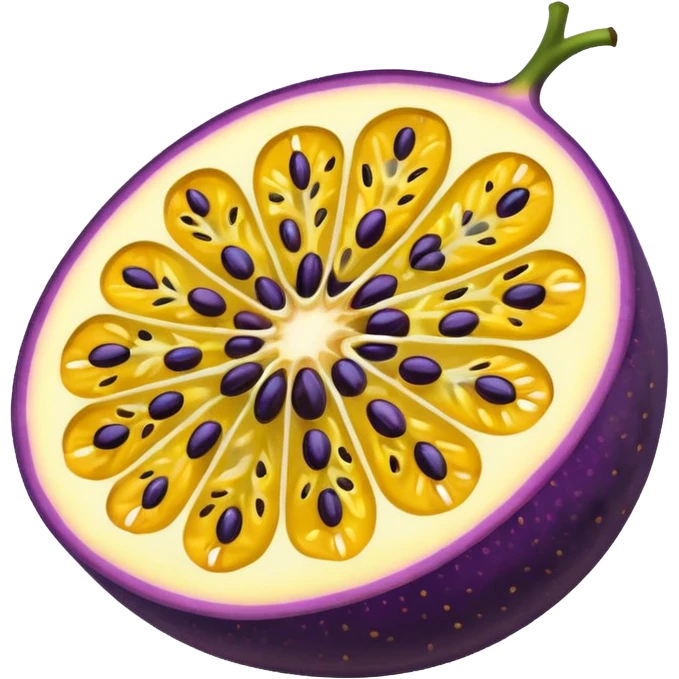passion fruit sliced emoji