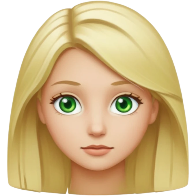 Girl blonde Green eyes emoji