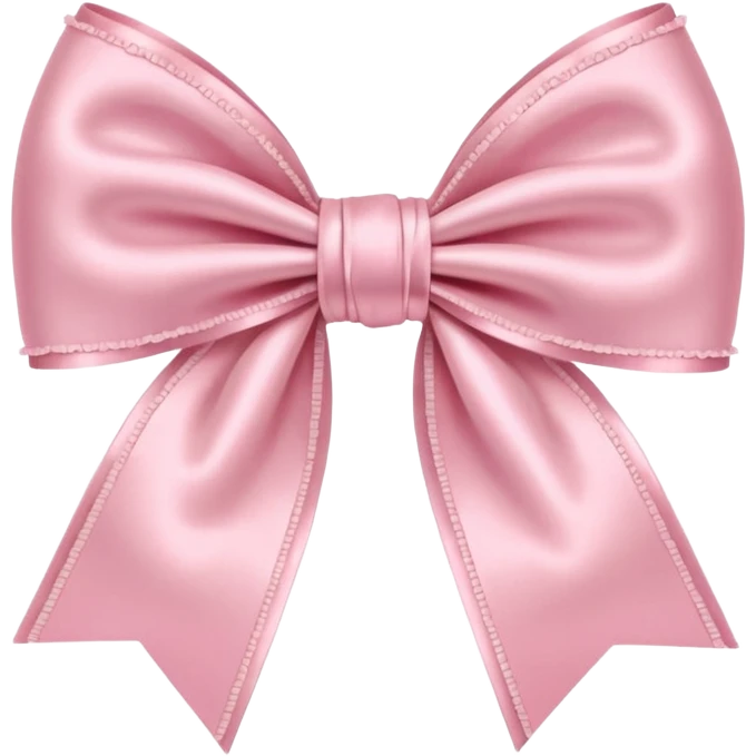 Cute pastel pink bow emoji