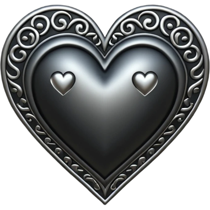 black metal make up heart emoji