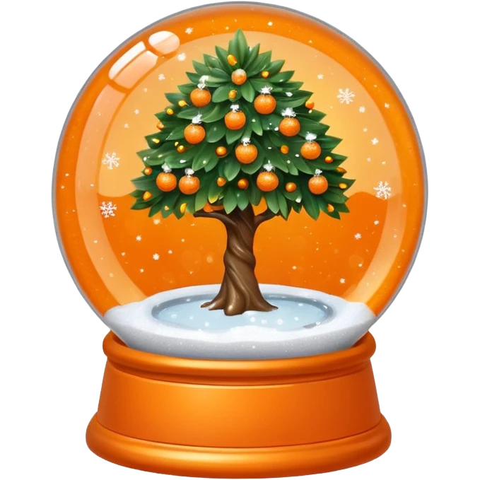 Orange Snow Gloebe emoji