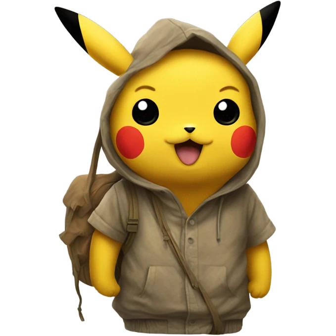 Homeless pikachu emoji
