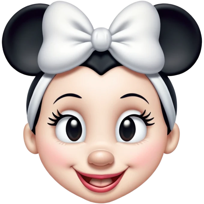Minnie Mouse winking emoji
