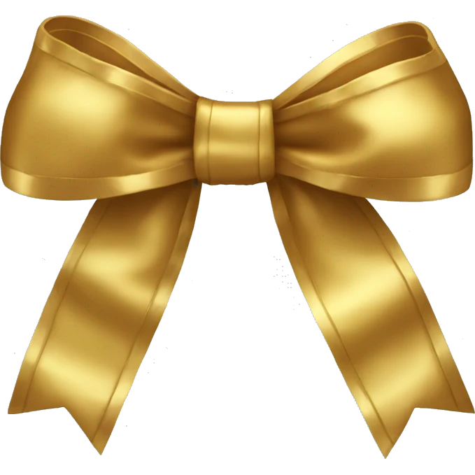 Gold bow emoji