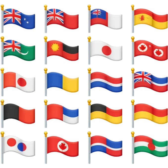 All flags of the world emoji