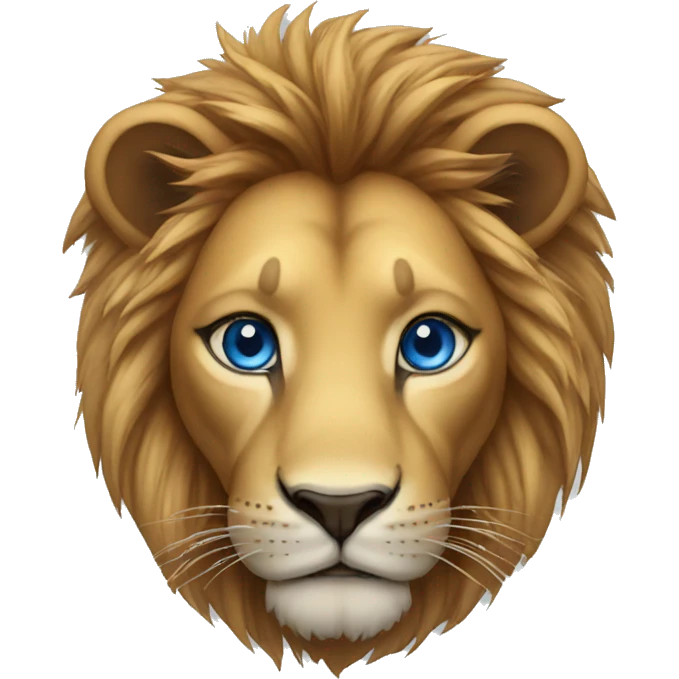 lion blue eyes emoji