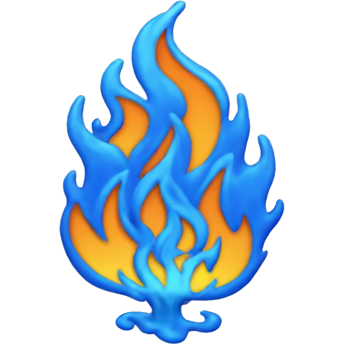 Blue fire emoji