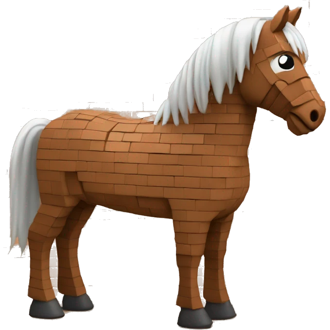 A horse made out of bricks  emoji