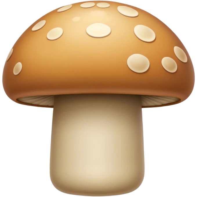 curved beige tube with a mushroom cap top and a large rounded base emoji