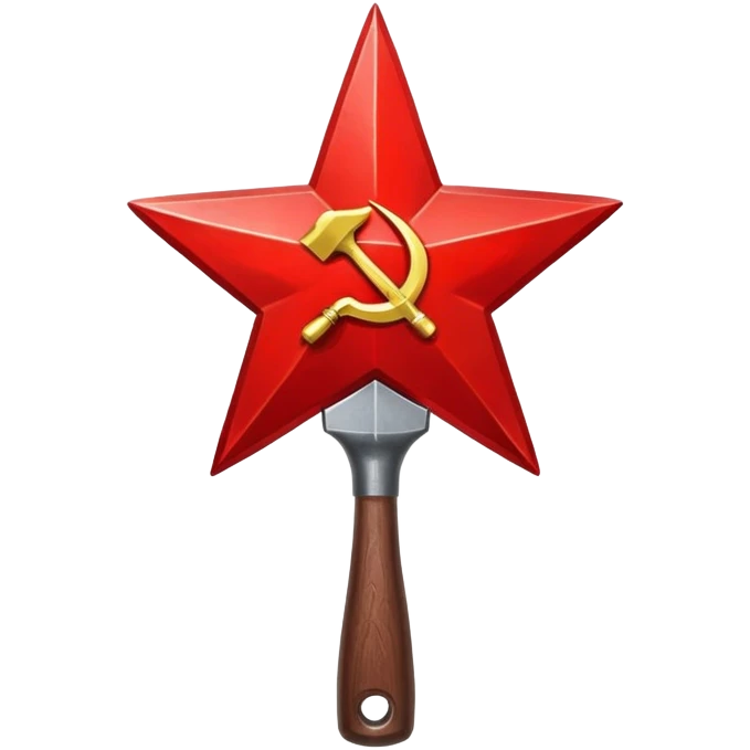 Communist red star with hammer and sickle emoji