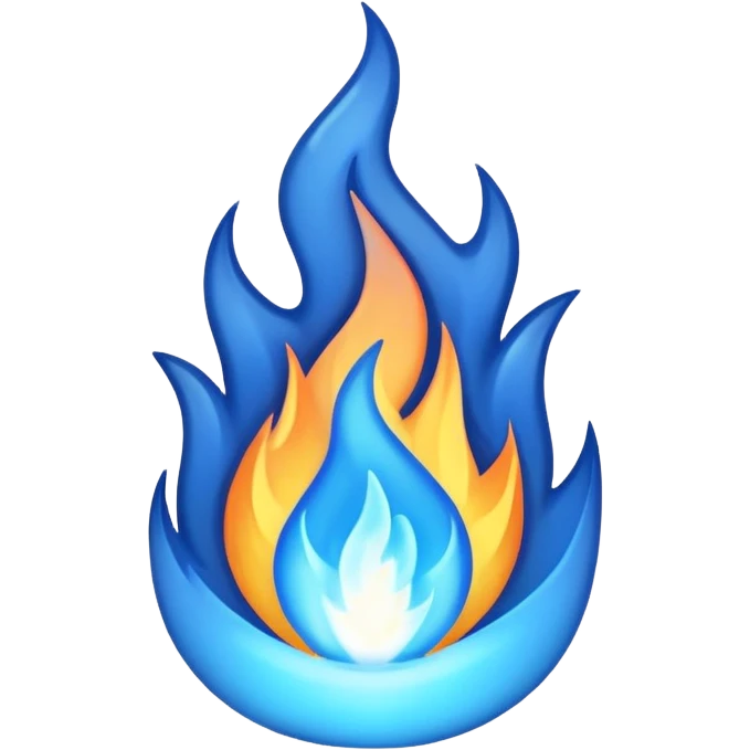 Blue fire emoji