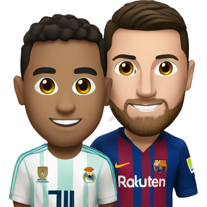 Ronaldo with Messi emoji