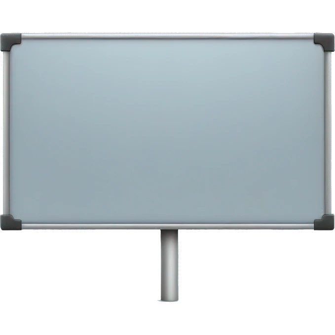 billboard empty rectangle blue borders emoji