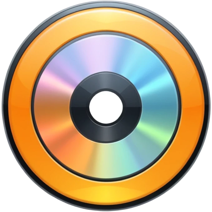 белый светящийся CD-диск, no background emoji
