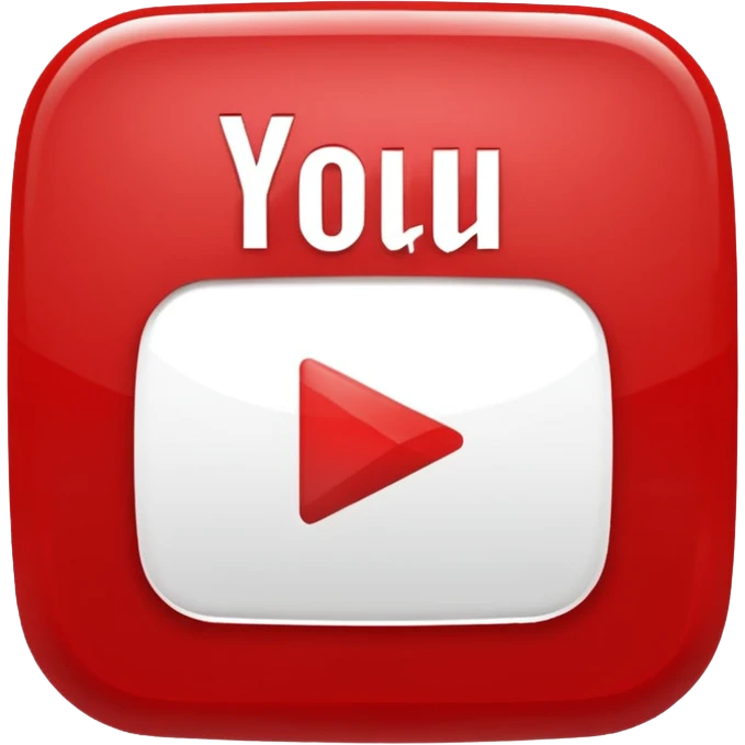 you tube logo play button with small text emoji