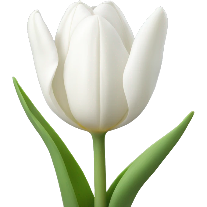 White tulips  emoji